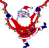 Ein tanzender Weihnachtsmann